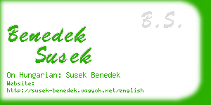 benedek susek business card